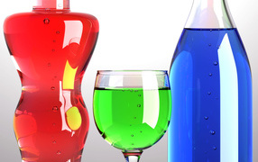 Multi-colored liquid