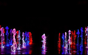 Разноцветный фонтан