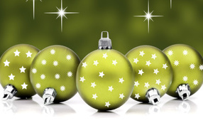 Green Christmas balls