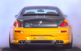 Автомобиль BMW вид сзади