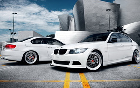 white BMW