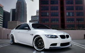 white BMW Coupe