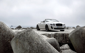 Bentley Continental Supersports Convertible on stone quay