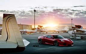 Ferrari F430 at the airport