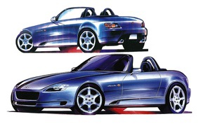 Рисунок автомобиля Honda S2000