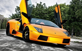 Желтый Lamborghini