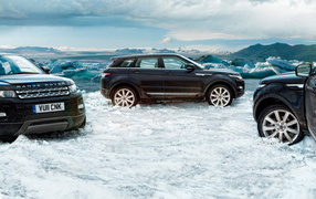 Land Rover Evoque на снегу