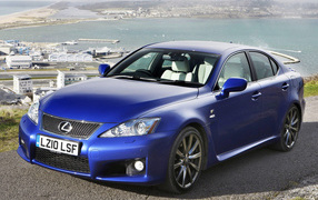 Лексус IS-F в синем цвете