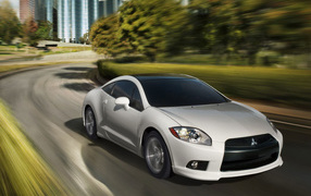 белый Митсубиши Эклипс