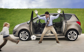 Opel Meriva в духе футбола