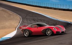 Sports car on the track