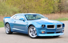 Голубой Шевроле Камаро Концепт