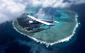 Flight over Island