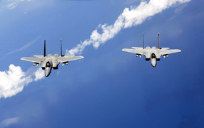 Military aircraft / fighter aircraft in the sky