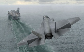 Посадка истребителя F 35