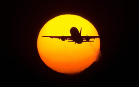 Silhouette of aircraft