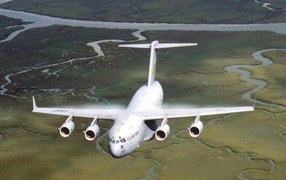 обои Авиация Белый самолет