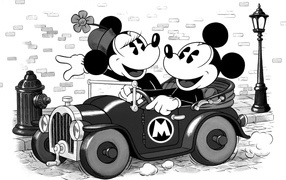 Mickey and Mini Mouse