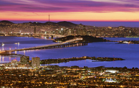 Яркие городские огни