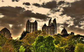 Верхушки зданий HDR