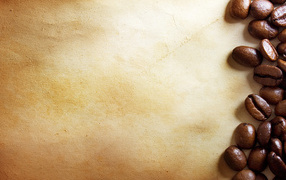 Кофейные зерна на бумаге