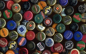 Collection of beer caps
