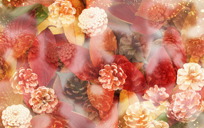 Шишки и листья