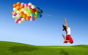Девушка и воздушные шары