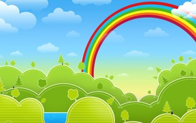 Rainbow over Forest