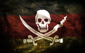 Skull and swords pirate flag