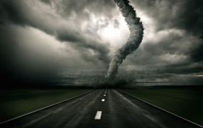 Tornado on the road