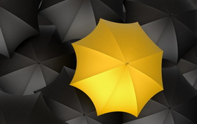 Желтый зонтик