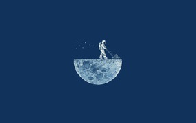Космонавт на луне