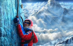 Альпинист в горах