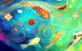 Рисованные рыбы