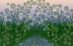 В зеленом саду