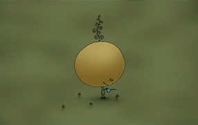 Человечек с большой головой