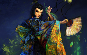 Девушка с веером