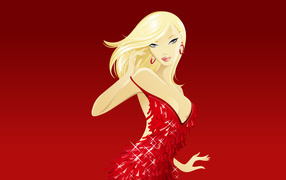 Девченка в красном