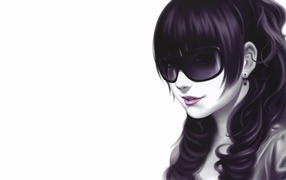 В очках