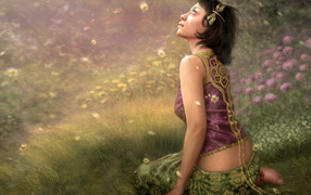 Девушка на поле