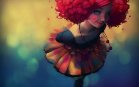 Девушка с красными волосами