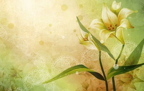 Рисованная лилия