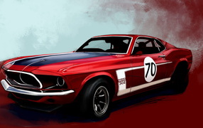 Красный спортивный авто