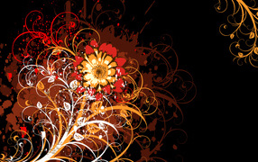 Цветок в векторе