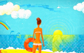 Девушка на пляже