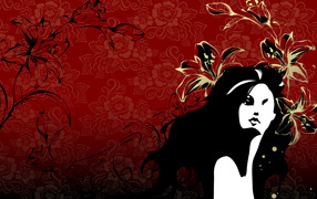 Красная орхидея