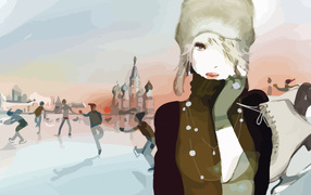 Зима, Москва, каток