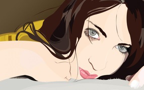 Нарисованная девушка