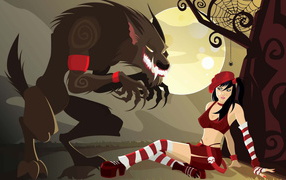 wolf and Little Red Riding Hood